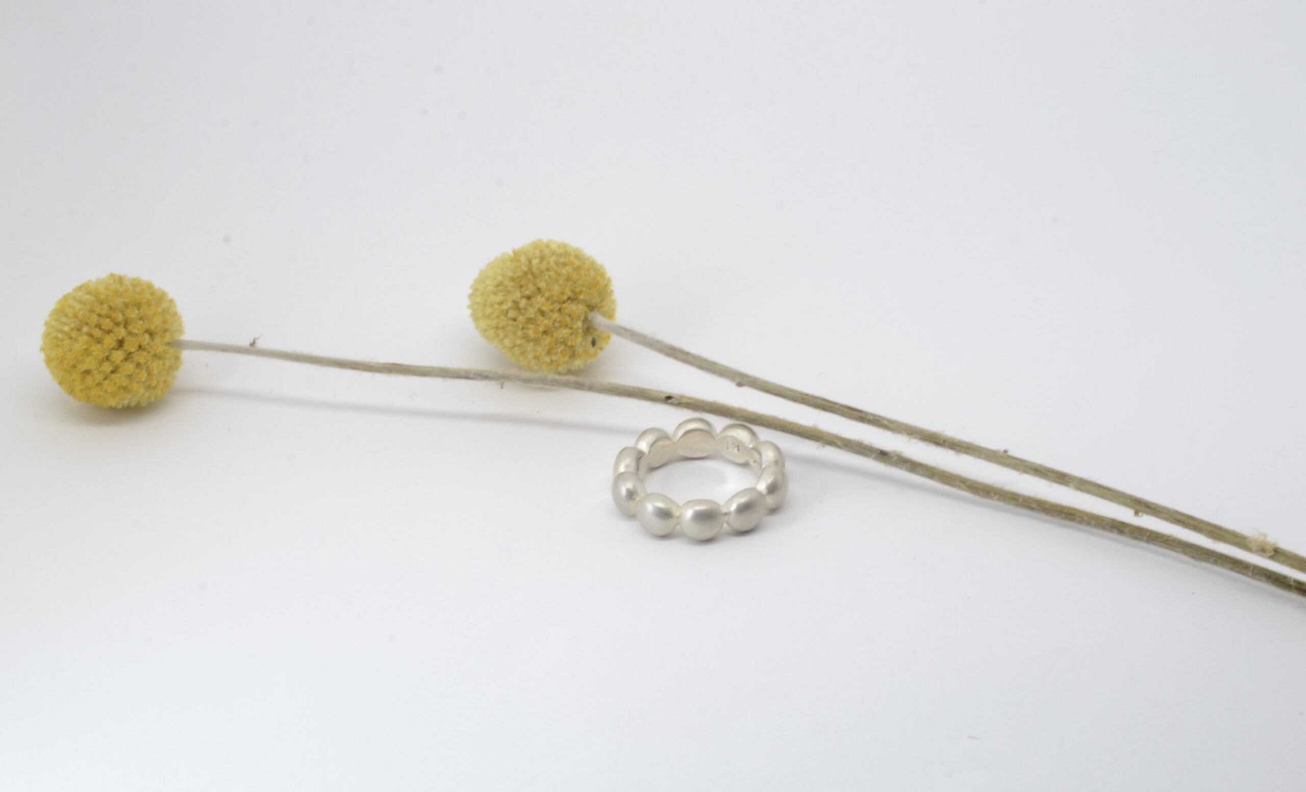 Silberperlen Ring